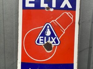 Elix Lamps advertisement enamel sign