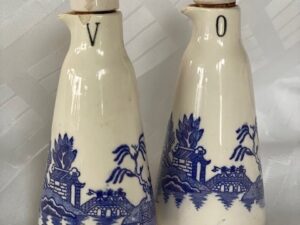 Vintage Willow pair Oil & Vinegar pourer's